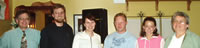 Dave McCorquodale, Organizer Student Awards; Graham Cox, Oral Presentation Honourable Mention; Lauren Pinault, Best Oral Presentation; Rob Johns, Poster Honourable Mention; Lisa Harkness, Best Poster Presentation; and Kenna MacKenzie, AES President (27kb)